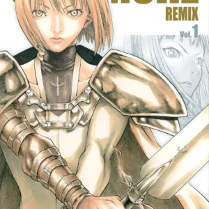 Uma belíssima capa destacando o olhar gélido e determinado da guerreira Clare empunhando sua espada gigante, apresentando o aguardado lançamento do mangá Panini Claymore Remix 1 para os fãs de fantasia sombria em nossa loja.